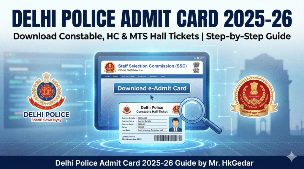 Delhi Police Admit Card 2025