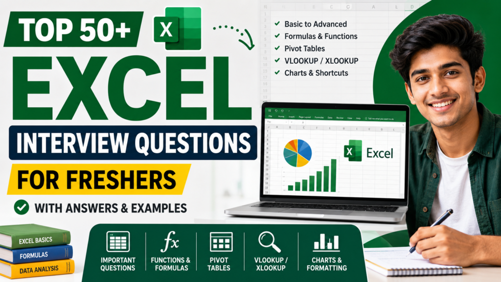 Excel Interview Questions for Freshers